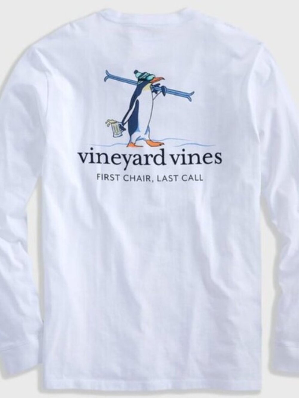 NWT Vineyard Vines: First Chair Last Call Long-Sleeve Pocket Tee